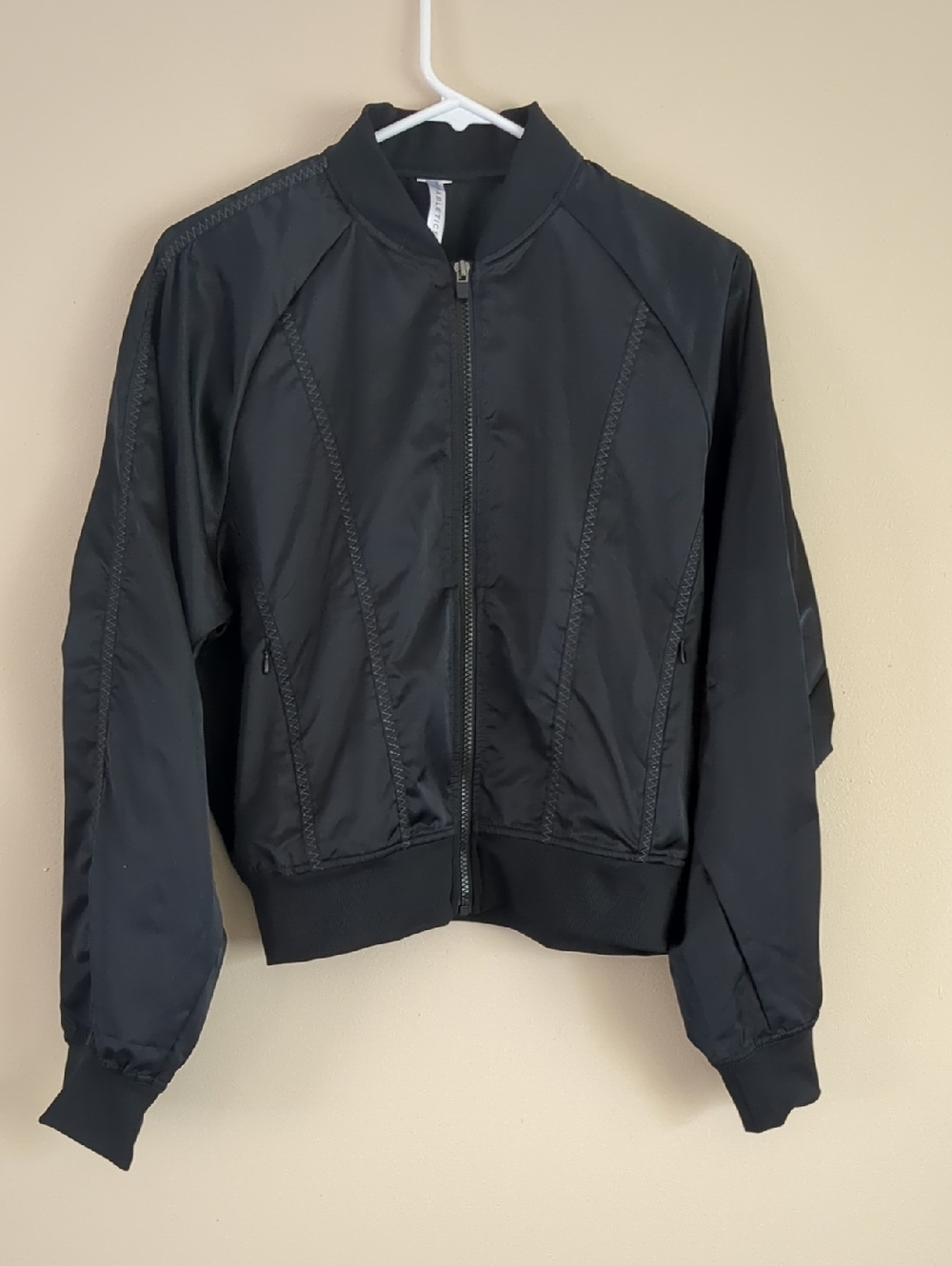 Small Fabletics Black Full Zip Windbreaker Jacket